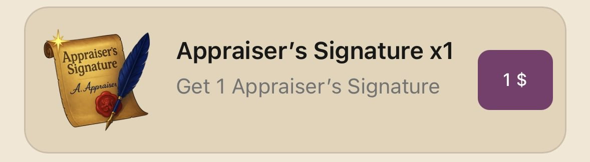 🎁 Compensation Notice 🎁
As an apology for the recent bug,
we’ve distributed the $1 premium item “Appraiser’s Signature” to all users!

🖋 What is it?
👉 Use it during bidding to increase your Bid Level.

🔗 pinky-line.vercel.app
#PINKYAUCTIONS #Compensation #Auction #BidBoost