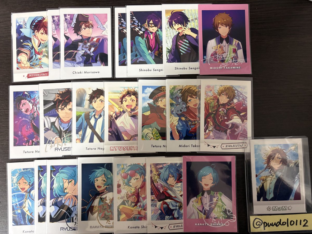 puudol0112's tweet photo. 【譲渡】あんスタ ぱしゃっつ ぱしゃこれ

（譲）零 薫 アドニス 千秋 忍 翠 鉄虎 奏汰 光 友也 創 なずな 司 嵐 凛月 レオ

（求）90円/枚+送料

＊ユニット毎（UNDEAD/Knightsは流星隊/Ra*bitsいずれかと纏めて）のお譲り

お気軽にお声掛け下さい◎ https://t.co/sOYYrSlXk1