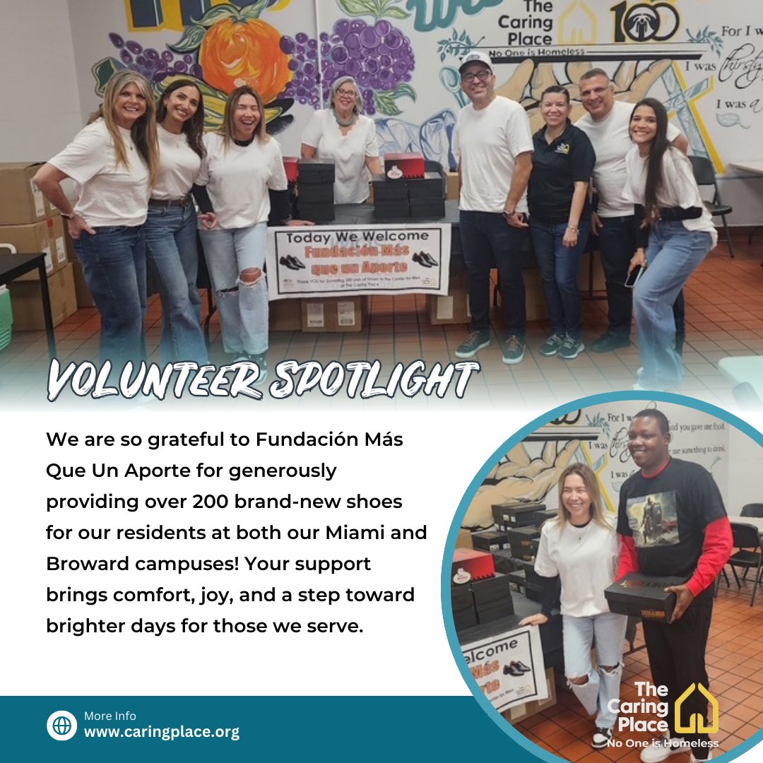 No1isHomeless's tweet image. We are so grateful to Fundación Más Que Un Aporte for generously providing over 200 brand-new shoes for our residents at both our Miami and Broward campuses! Your support brings comfort, joy, and a step toward brighter days for those we serve.
#No1IsHomeless