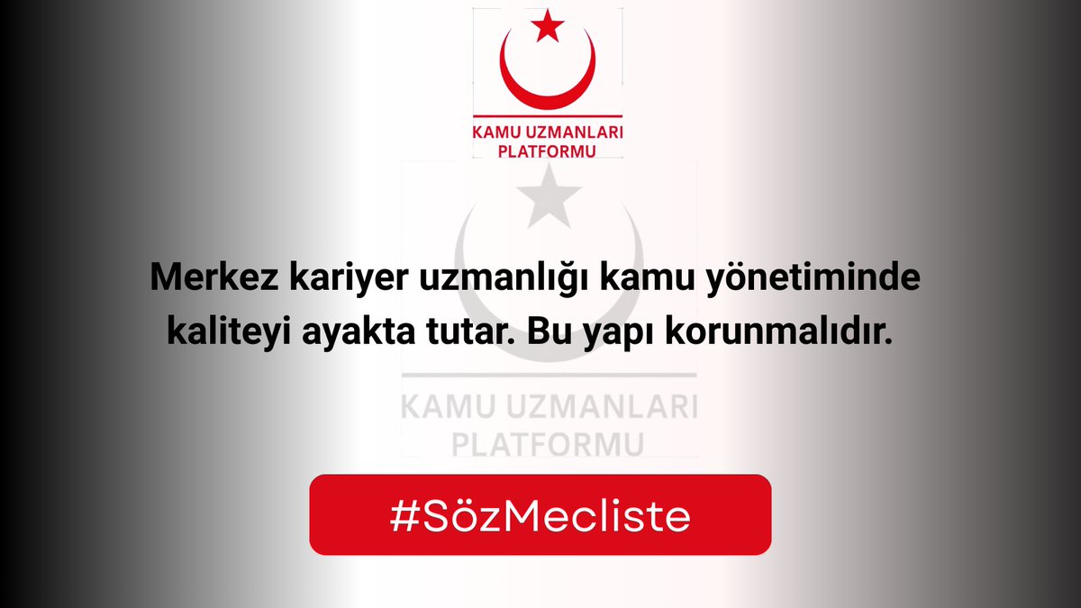 Merkez kariyer uzmanlığı kamu yönetiminde kaliteyi ayakta tutar. Bu yapı korunmalıdır. #SözMecliste