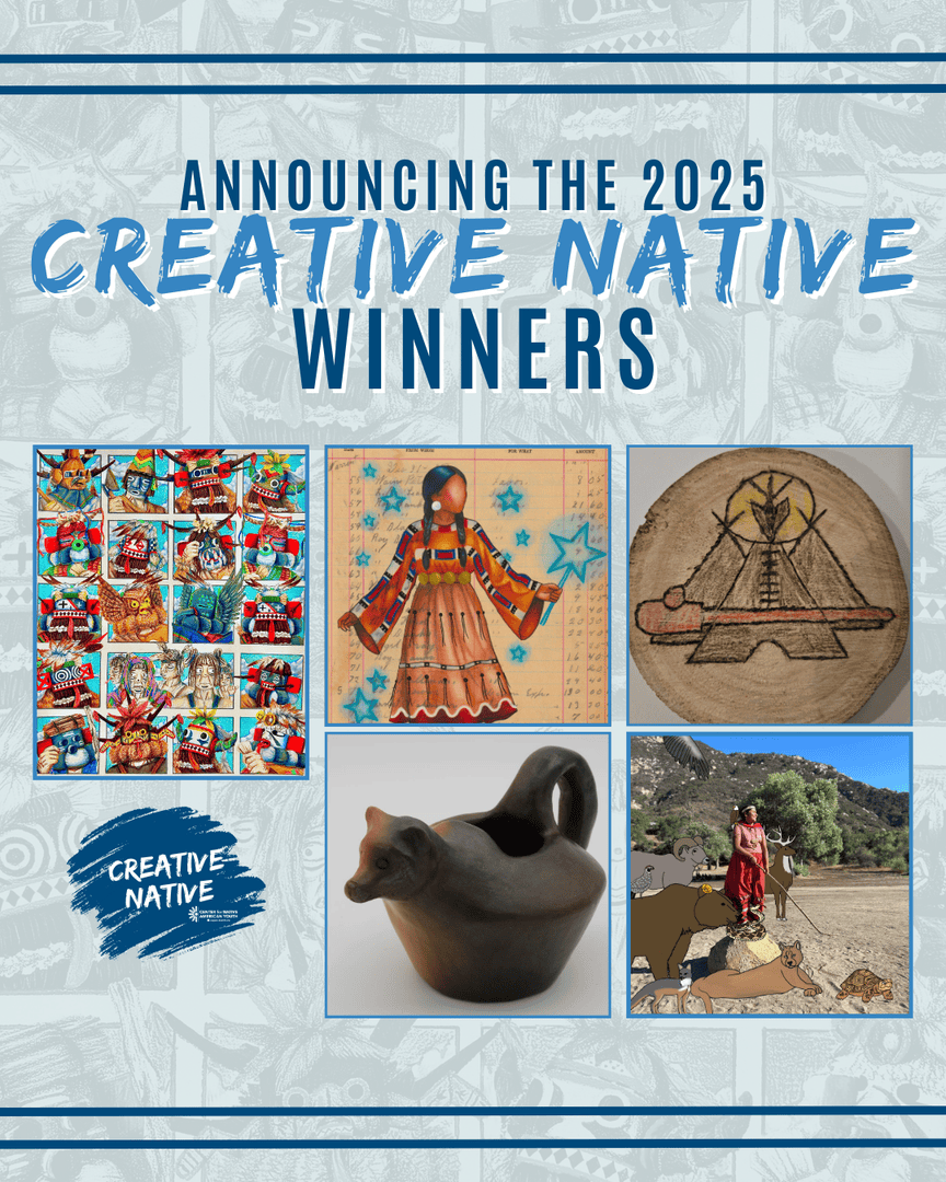 Center4Native's tweet image. 2025 Creative Native Winners:

🪶Grand Prize: Sikuyva Sawavendewa (Hopi)
🪶20-24: Halcyon Levi (Southern Cheyenne, Arapaho &amp;amp; Kiowa)
🪶15-29: Kenneth H. (Catawba)
🪶10-14: Chamish Ashoyn D. (Pala, SGBMI, Torres Martinez &amp;amp; Pomo)
🪶5-9: Aaden T. (Ponca)

Full gallery link in bio 🔗