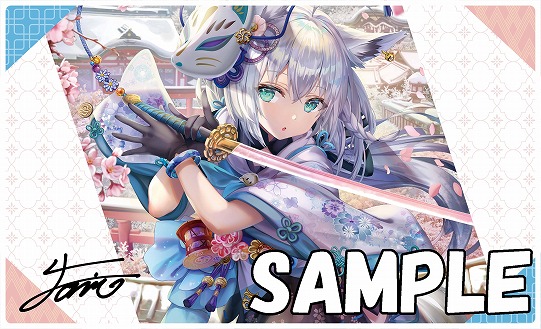 C107/冬コミ/WEB頒布/新作告知5】 フブキのスリーブとプレイマットに