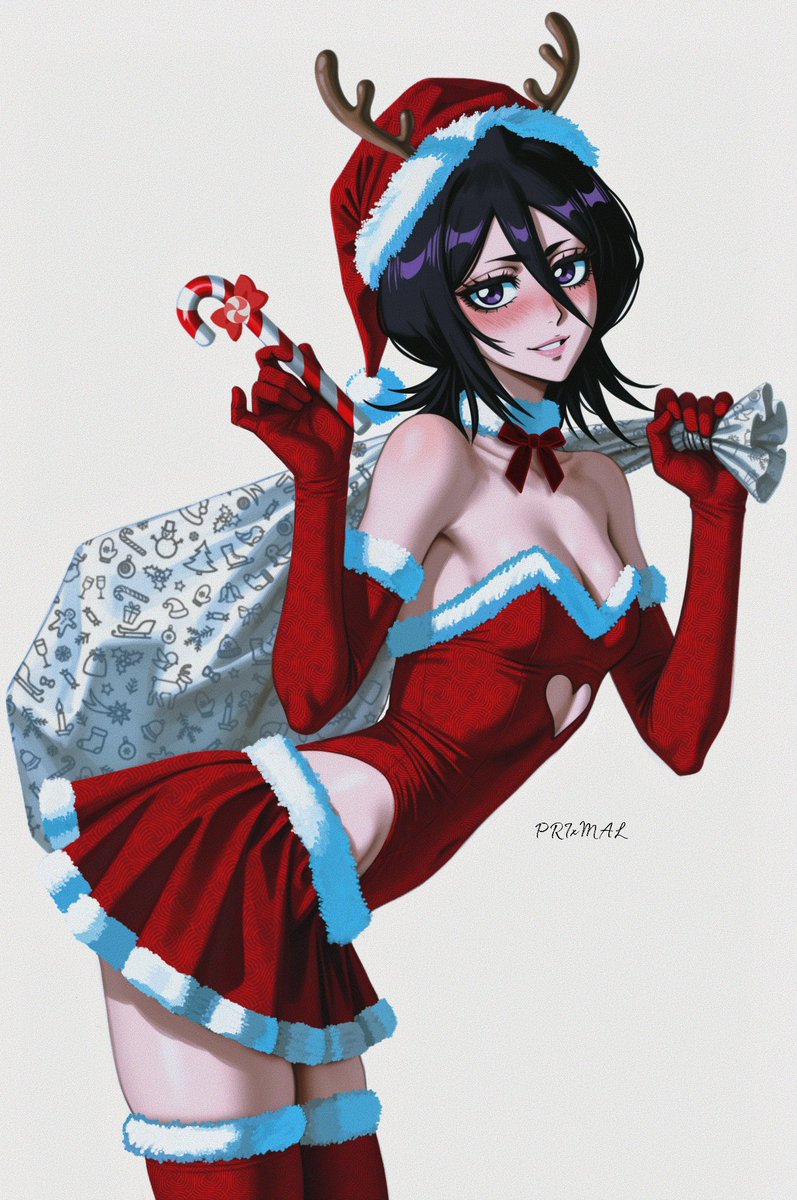 PRIxMAL786's tweet image. Kuchiki Rukia as a Santa. 
She is the most precious gift 💕✨️