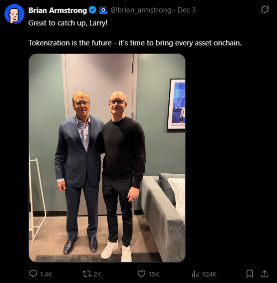 read between the lines

pay attention to what the big players are saying. erase the doomer mindset and think for a second about what this means

position yourself for the tokenization of every asset, and for those who have already built the rails to capture this opportunity

you