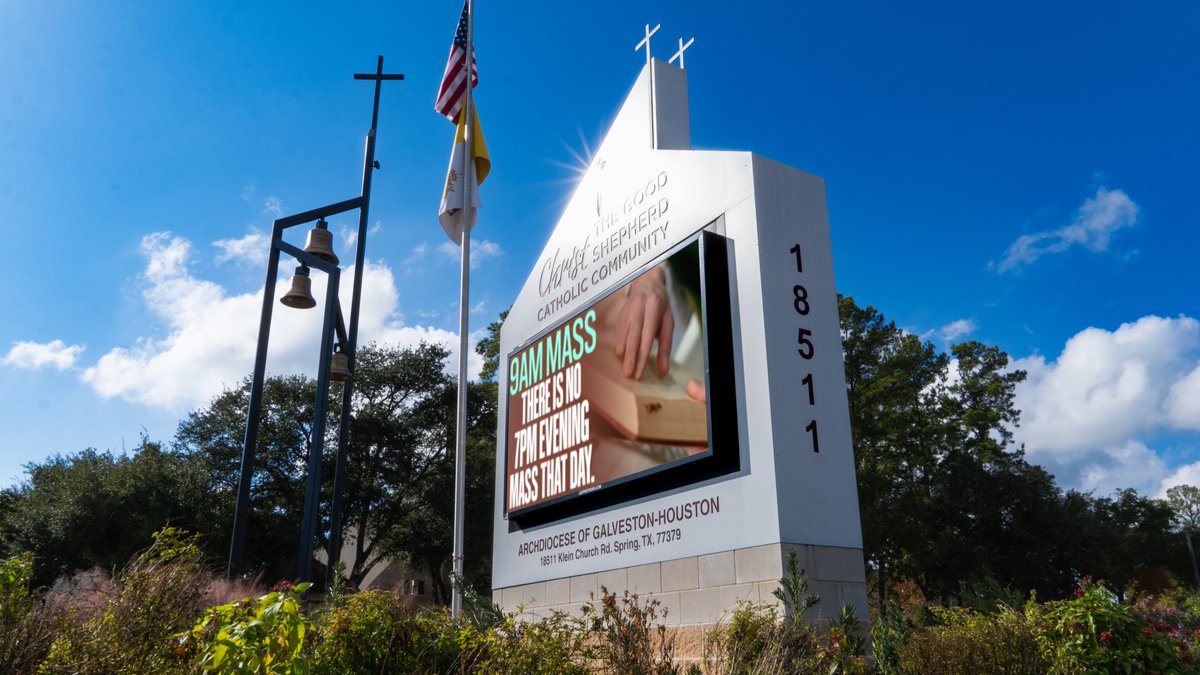 ledpartnershtx's tweet image. Proud to partner with Christ the Good Shepherd Catholic Church on this new LED screen and custom monument. ✨ A welcoming display that shares meaningful messages and creates a lasting landmark for the community. 🙏⛪
#LEDPartners #ChurchSignage #LEDMonument #FaithAndCommunity