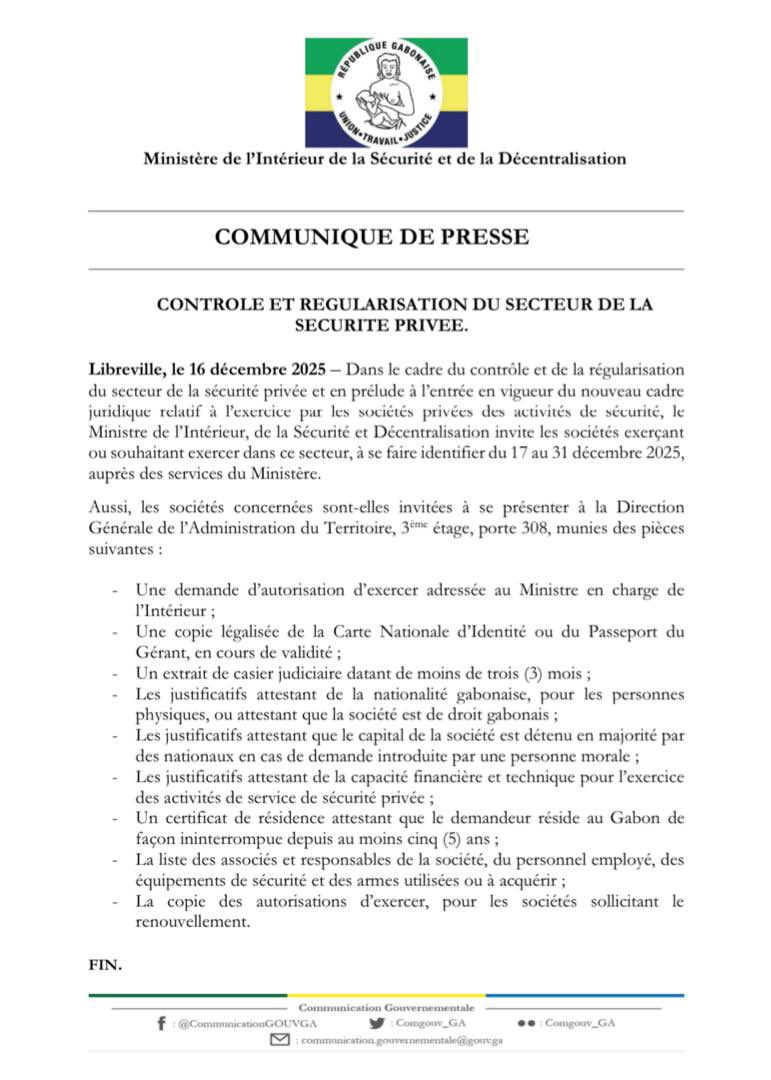 COMMUNIQUÉ DE PRESSE !