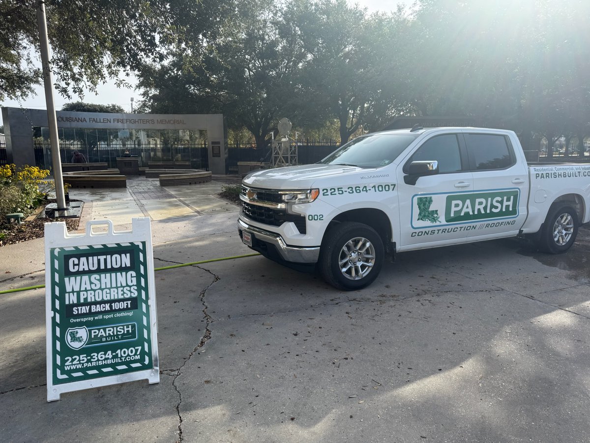 ParishBuilt's tweet image. Honored to take care of a place that means so much to our community. 🇺🇸

Today we completed a Soft Wash at the Louisiana Fallen Firefighters Memorial, helping preserve and protect this space. Thank you to those who gave everything. 🚒

#ParishBuilt #SoftWashing