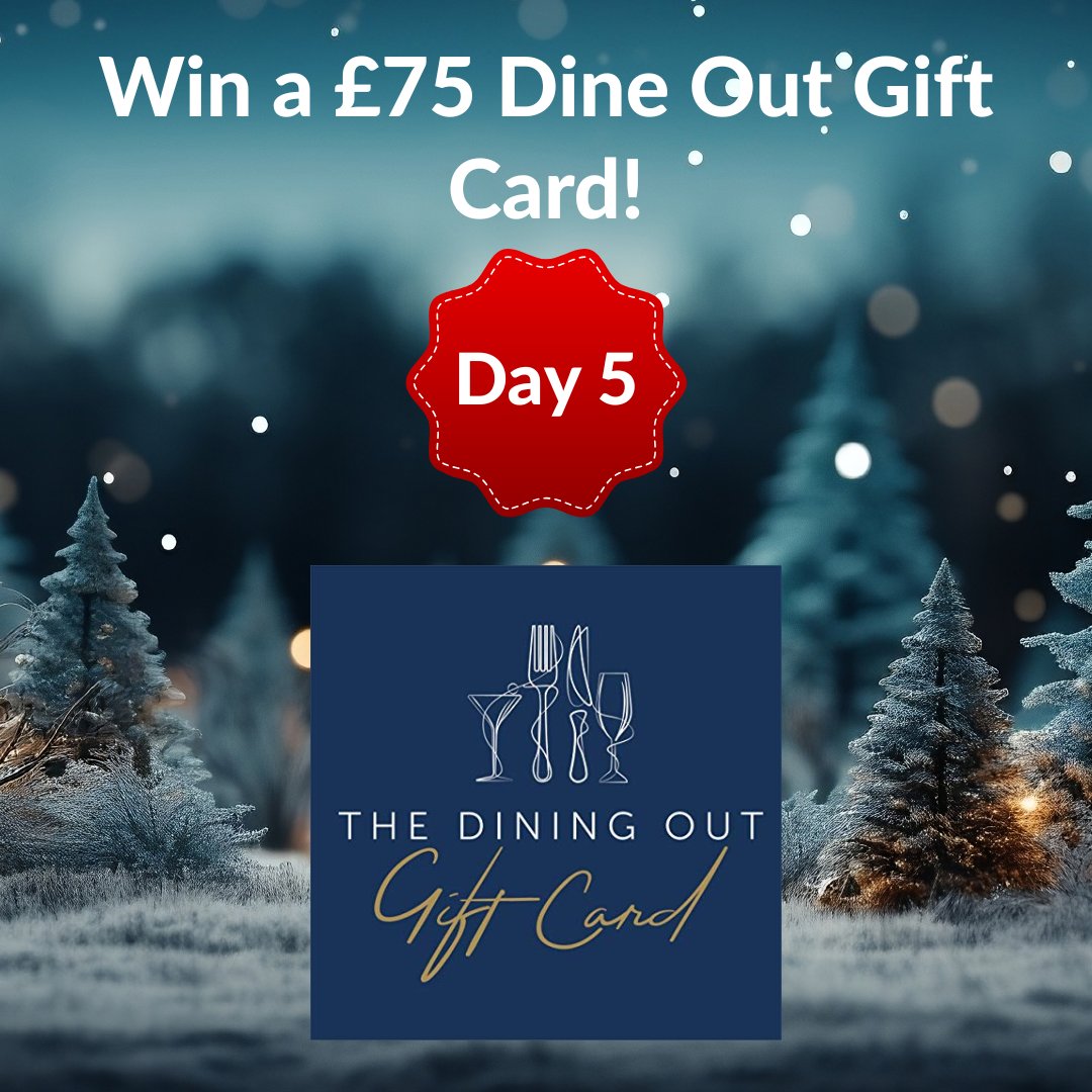 motoreasy's tweet image. It’s Day 5 of our 12 Days of Christmas and we’re giving away a £75 Dine Out Gift Card! 🍷🍽️

How to enter: 
Click the link in bio to enter and start your holiday celebrations with us!
Plus for extra entries like and reshare our daily giveaway posts on Instagram, Facebook, or X.