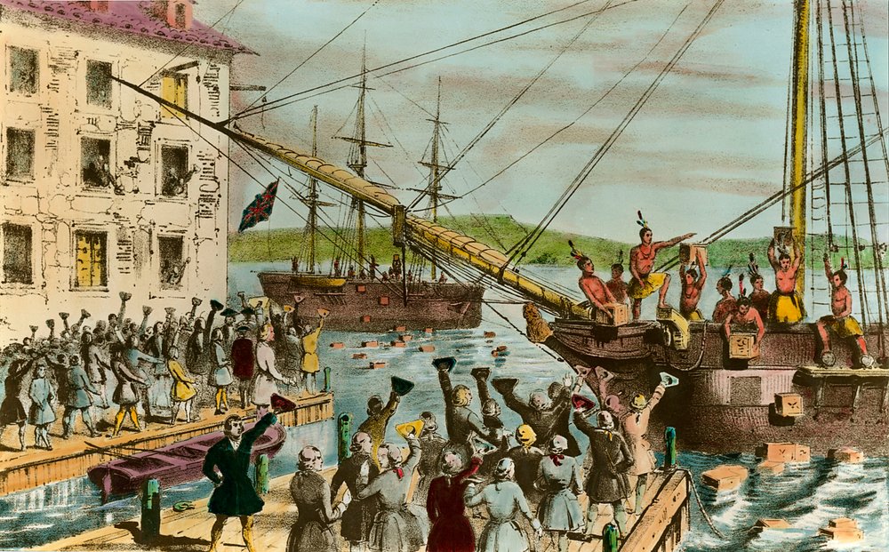 DJWFoundation's tweet photo. After the Dartmouth, the first tea ship to arrive in Boston Harbor, Dr. Joseph Warren along with John Hancock, Samuel Adams, Dr. Thomas Young, and John Scollay organized a meeting that was called the “Body” instead of a Boston town meeting because the Sons of Liberty wanted people from the countryside to attend to decide what to do about the tea on board the three ships that arrived in Boston Harbor. They and thousands of others spent weeks meeting at Old South Meeting House trying to encourage the owner of the Dartmouth, Francis Rotch, to send his tea back to England. But Rotch couldn’t do that without a pass from Governor Thomas Hutchinson, who would not issue that pass until Rotch claimed his cargo with the custom house. It was an endless circle of coercion until on December 16, 1773, Dr. Thomas Young pronounced, “Mr. Rotch is a good man who has done all in his power to gratify the people. We should do no harm to his person and dismiss him.” The Body agreed. Samuel Adams announced, “We have now done all we could for the salvation of our country. Mr. Rotch you are free to go home.”

Josiah Quincy, Jr. rose and made a speech from the gallery. When he was done, a new group of men appeared at the meetinghouse front door. John Hancock proclaimed to the people, “Let every man do what is right in his own eyes.” War whoops emanated from the doors and streets, echoed by the cheering throng inside the meeting house. The moderator tried to bring the meeting to order as the pews and the gallery emptied and thousands of people spilled into the streets and followed the “Mohawks.” They rumbled toward Griffin’s Wharf to witness what was going to happen. One hundred people stayed behind including Joseph, John Hancock, Samuel Adams, Thomas Young,

There were dozens of men already at Griffin’s Wharf when the “Mohawks” and the crowd descended upon it. Under the weak light of the waxing crescent moon, the destroyers of the tea boarded the Dartmouth and then the Eleanor and the Beaver. Each man had a duty to do almost like a military operation. They opened the hatches, jumped into the hold, and tied ropes to the tea chests to hoist them upon deck. For two hours men performed the backbreaking work—hacked open the chests, gathered up the tea and threw it overboard. In all, 342 chests went into the harbor. Not a ship or any other cargo on board was damaged. Within hours of the destruction of the tea, Paul Revere rode to New York and Philadelphia with the news.