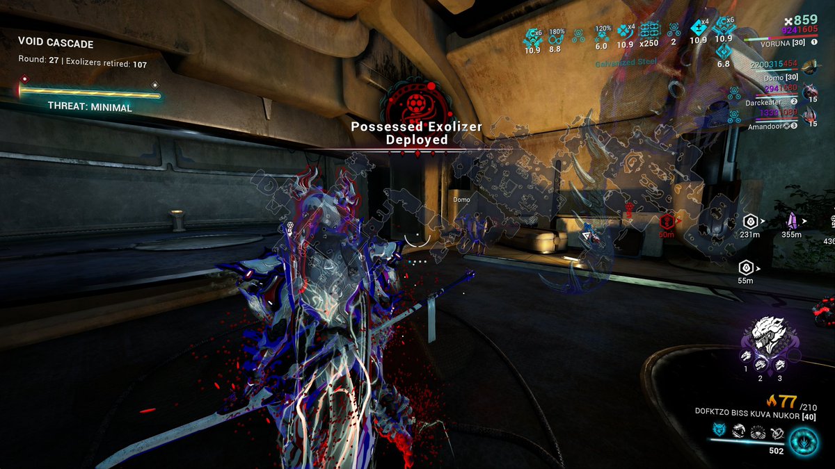 sdeparture94's tweet image. not me and midir doing a quick level cap cascade carry last night for our friend amandoor (aka yuki)!

i stream every weekend on twitch! Fri 8pm-11pm CT, Sat &amp;amp; Sun 8am-3pm CT!
twitch.tv/sdeparture

#warframe #voidcascade #levelcap