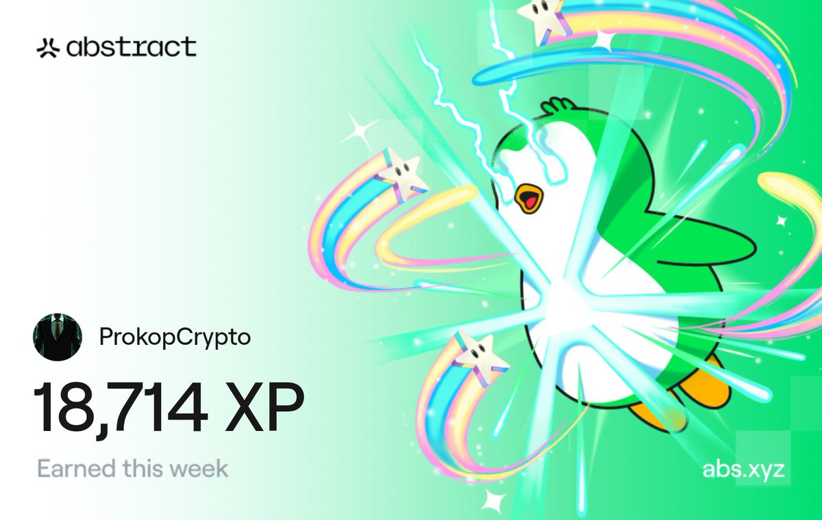 I just earned 18,714 XP on <a href="/AbstractChain/">Abstract</a>! 🎉
it's all thanks to <a href="/playduper/">DUPER ✦</a> 
only game ranking 🔝