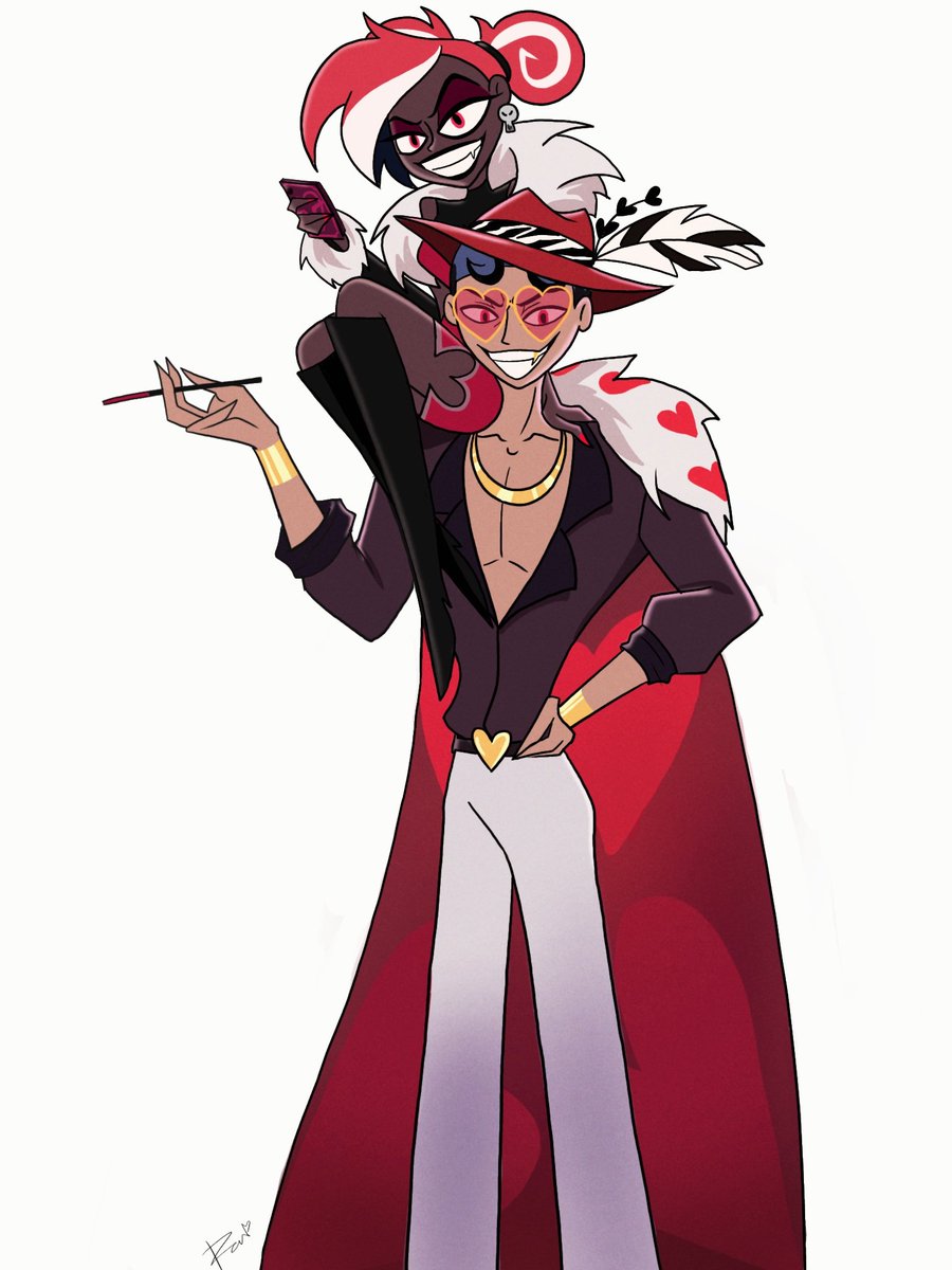 Vees supporting Vees 👌🏻 #HazbinHotel #hazbinhotelseason2