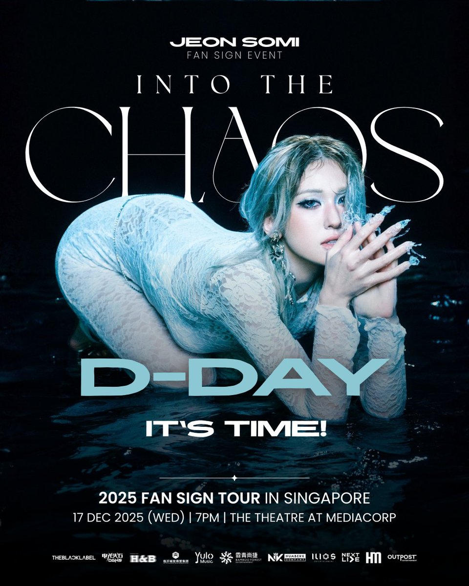 It’s finally D-DAY 💖
Tonight, we meet SOMI and step into her world together.
Let’s make it a memory you’ll hold forever.✨  

🗓️ 17 Dec 2025 | 7 PM
📍 The Theatre at Mediacorp
🎫 TicketMasterSG

#전소미 #JEONSOMI
#JeonSomiinSG #IntoTheChaos
#THEBLACKLABEL #더블랙레이블