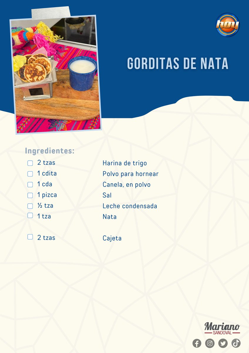 ChefMarianoS's tweet photo. ¡Mi Chavi bonita! Vayan prendiendo el comal porque hoy tenemos una receta muy #SabroZone. Cocinamos: gorditas de nata 🤩 https://t.co/6XPyVdvGXt