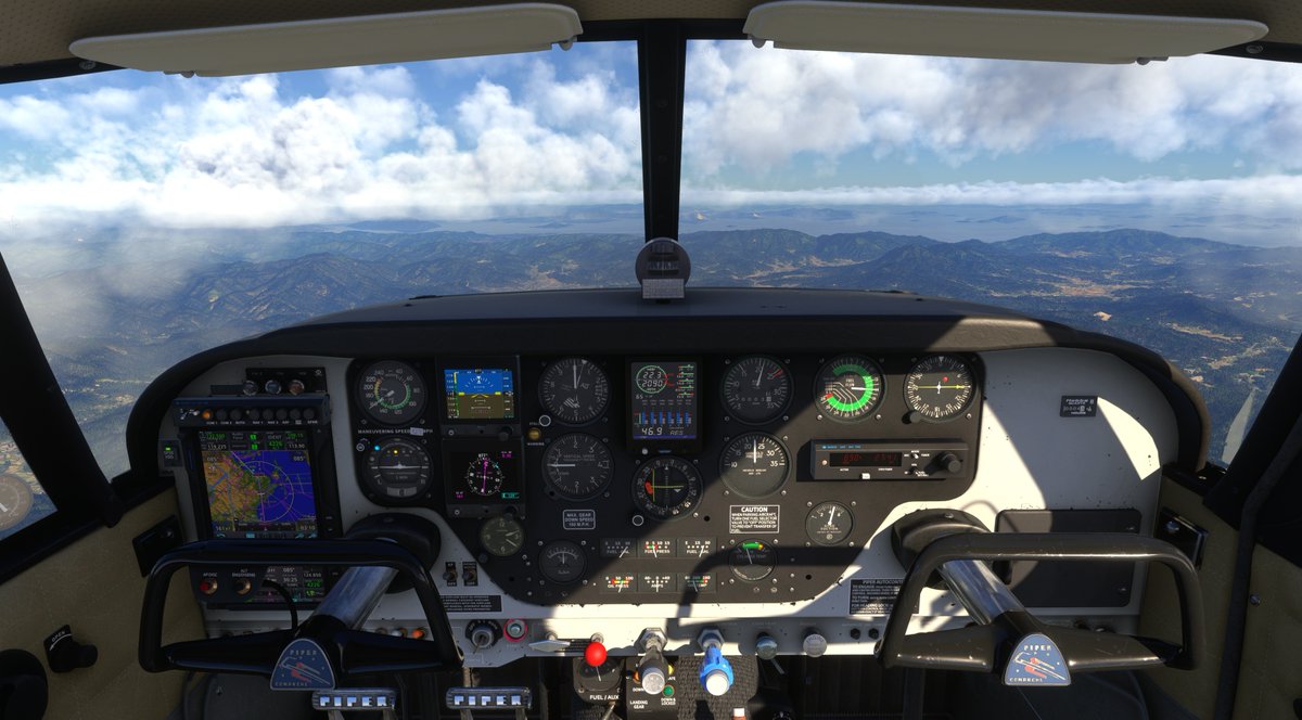 a2asimulations's tweet photo. This screenshot comes from a relaxed flight in the MSFS2024-native Accu-Sim Comanche beta, trying some optional new avionics and features in a normal flight. What are you flying tonight?
#FlightSim #MSFS2024 #Aviation #SimPilot https://t.co/pV1XO2O7Xk