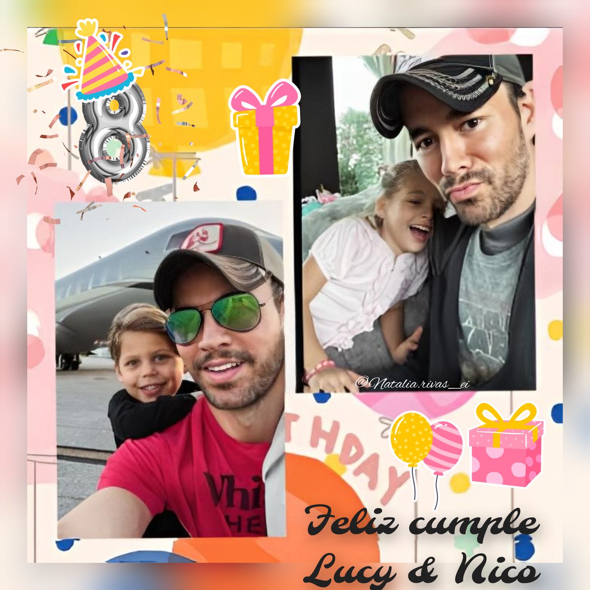 Feliz cumple! LUCY &amp; NICO  todo nuestro amor desde Argentina  ! Los Amamos mucho  felices 8 !  🥰🥳🎈🎂❤️🇦🇷 <a href="/enriqueiglesias/">Enrique Iglesias</a>