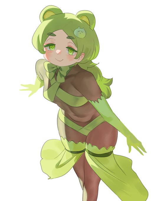 WIP なのだが、緑色を普段全然使わないので塗り方がわからないのと、配色のせいで某ずんだ餅キャラに似てきてしまって最悪なのだ。