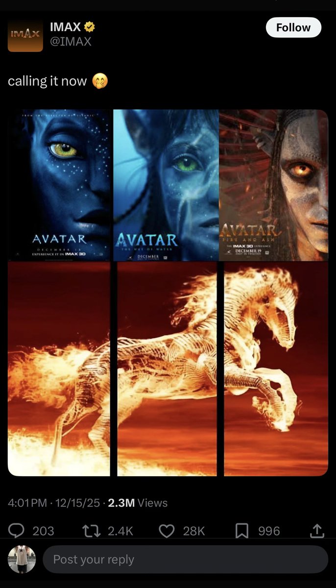 Is this IMAX lowkey joining in on the MEMES that these movies are a joke? lol

That’s how I see it