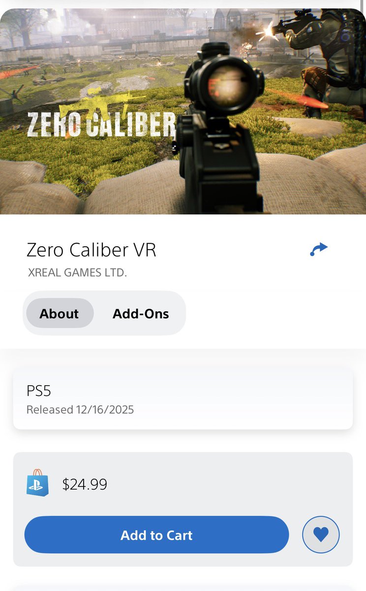 ChrisHarte7's tweet photo. ZERO CALIBER VR is now available on #PSVR2 #ZeroCaliberVR https://t.co/NmR66juXfQ