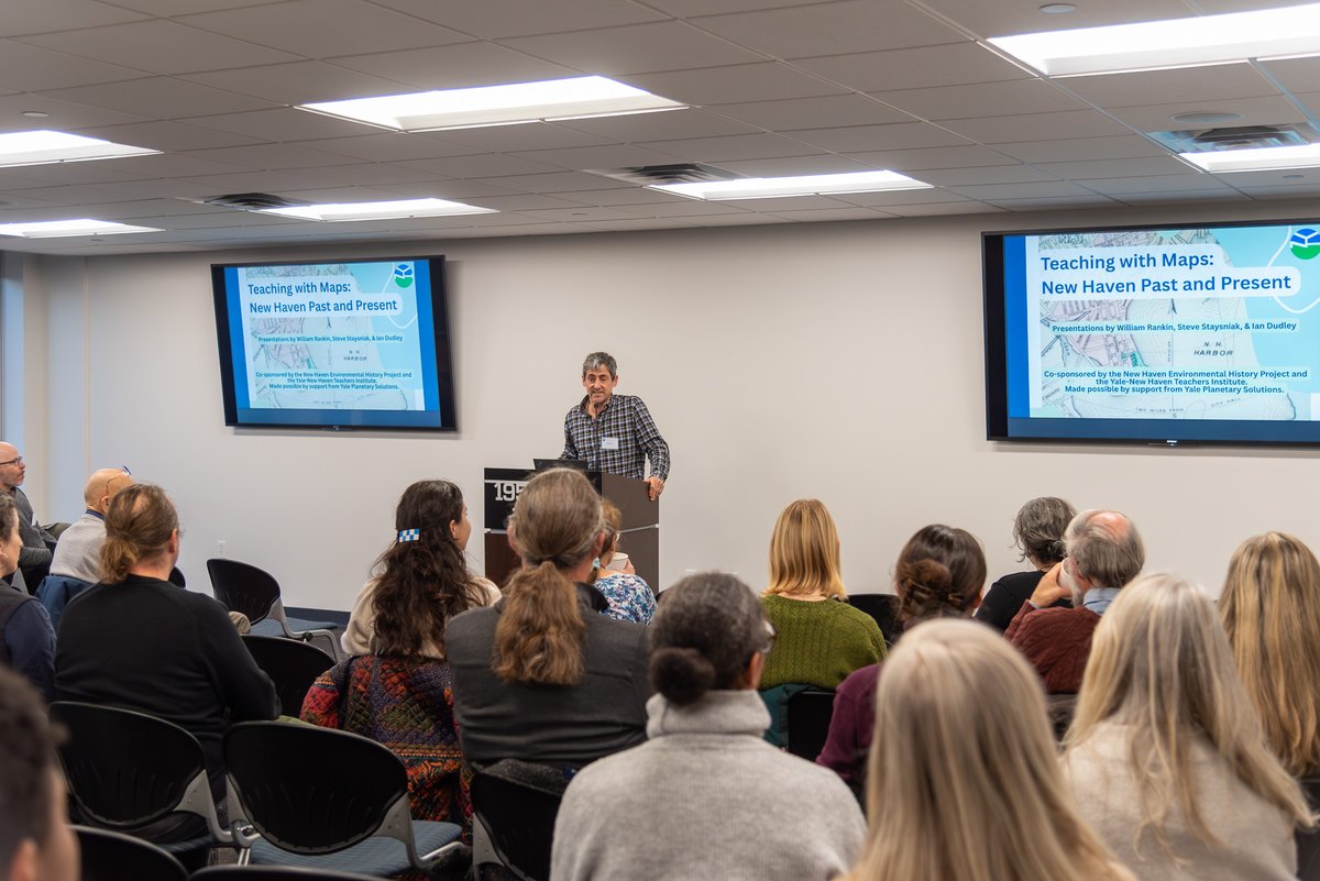 In early December, the New Haven Environmental History Project and Yale-New Haven Teachers Institute hosted “Teaching with Maps: New Haven Past and Present.” Learn more here: environmentalhumanities.yale.edu/news/new-haven…