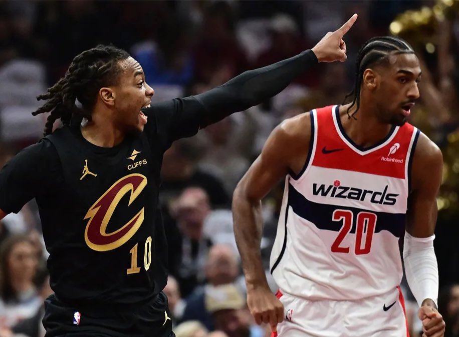 SleeperWizards's tweet photo. RUMORS: The Wizards could be one of the teams interested in pursuing Darius Garland from Cleveland if they look to move on from him, per @JWeinbachNBA 

Imagine this duo in D.C. 👀 https://t.co/kT193w502v