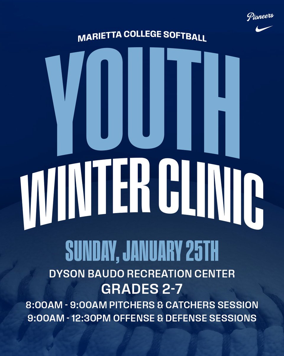 ettasoftball's tweet image. 🚨PROSPECT CAMPS🚨

MCSB will be hosting a prospect camp for high school and youth athletes on January 24th and 25th!! Come spend the day with us and see what it’s like to be a Pio!

mariettasoftballcamps.com/?utm_source=ig…