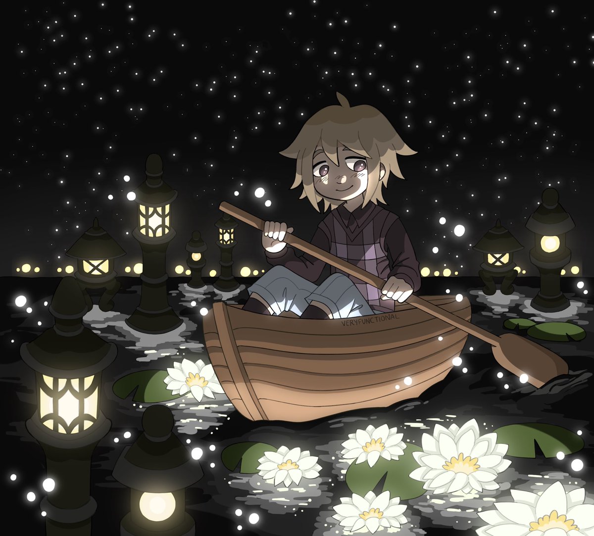 veryfunctional_'s tweet image. Lamplit stones #ゆめ2っき #yume2kki