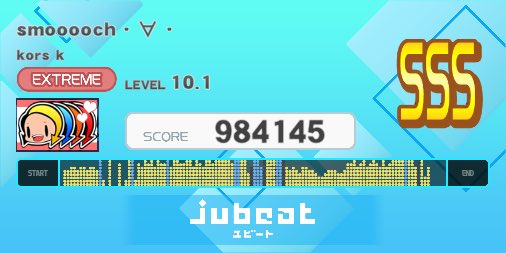 jubeat（ユビート）で「smooooch・∀・」をプレー！ SCORE: 984145 apps.apple.com/jp/app/jubeat-…
jubeat楽しいよjubeat