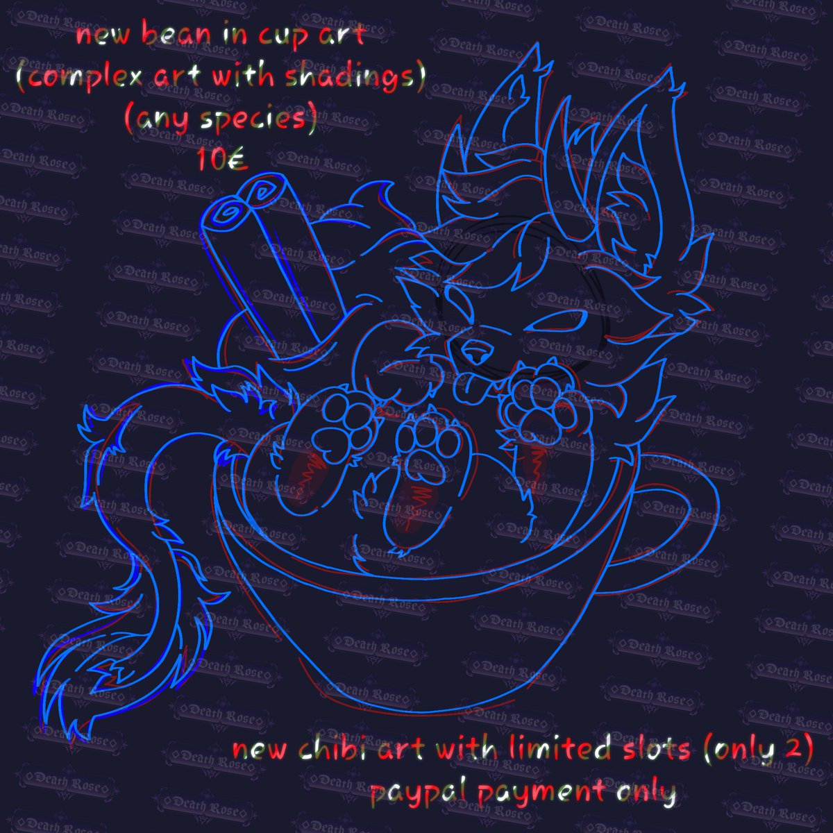 Death_Crisp's tweet photo. Another christmas limited chibi art~
The price is: 10€
If u might be intrested just send me dm or comment below
°
°
#furryartist #furry #furrycommission #digitalart https://t.co/LtEki7yRKy