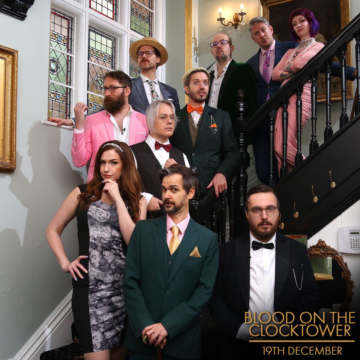 Our guests have arrived. Our first game of Blood on the Clocktower filmed in a mansion drops on the Yogscast channel on Friday, December 19th - with the second episode available early to our channel members the same day.