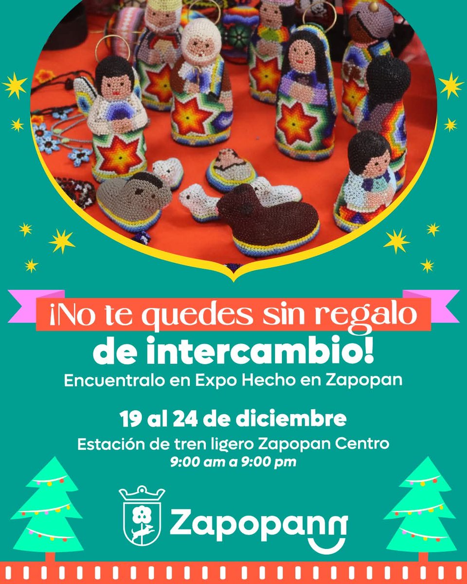 DesarrolloZap's tweet photo. ¡Lo mejor en regalos lo encuentras en ,#ExpoHechoEnZapopan! ✨ https://t.co/Z3b7at5f82