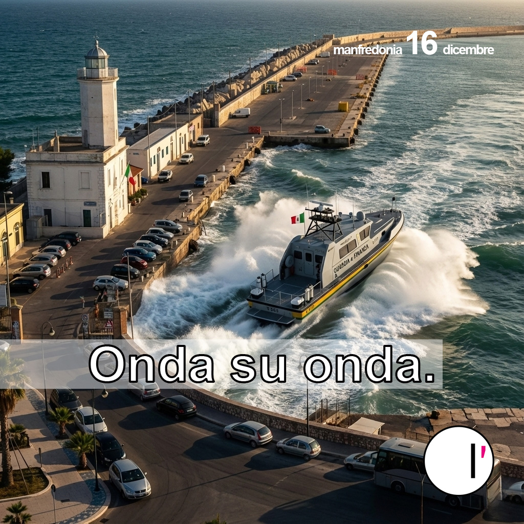 Manfredonia, 16 dicembre
Nuova vedetta per la GdF: più sicurezza sul mare. Politica in tensione, ma il Natale e la tutela ambientale danno respiro.
#Manfredonia #Gargano #GuardiaDiFinanza
 visitmanfredonia.com/16dicembre2025