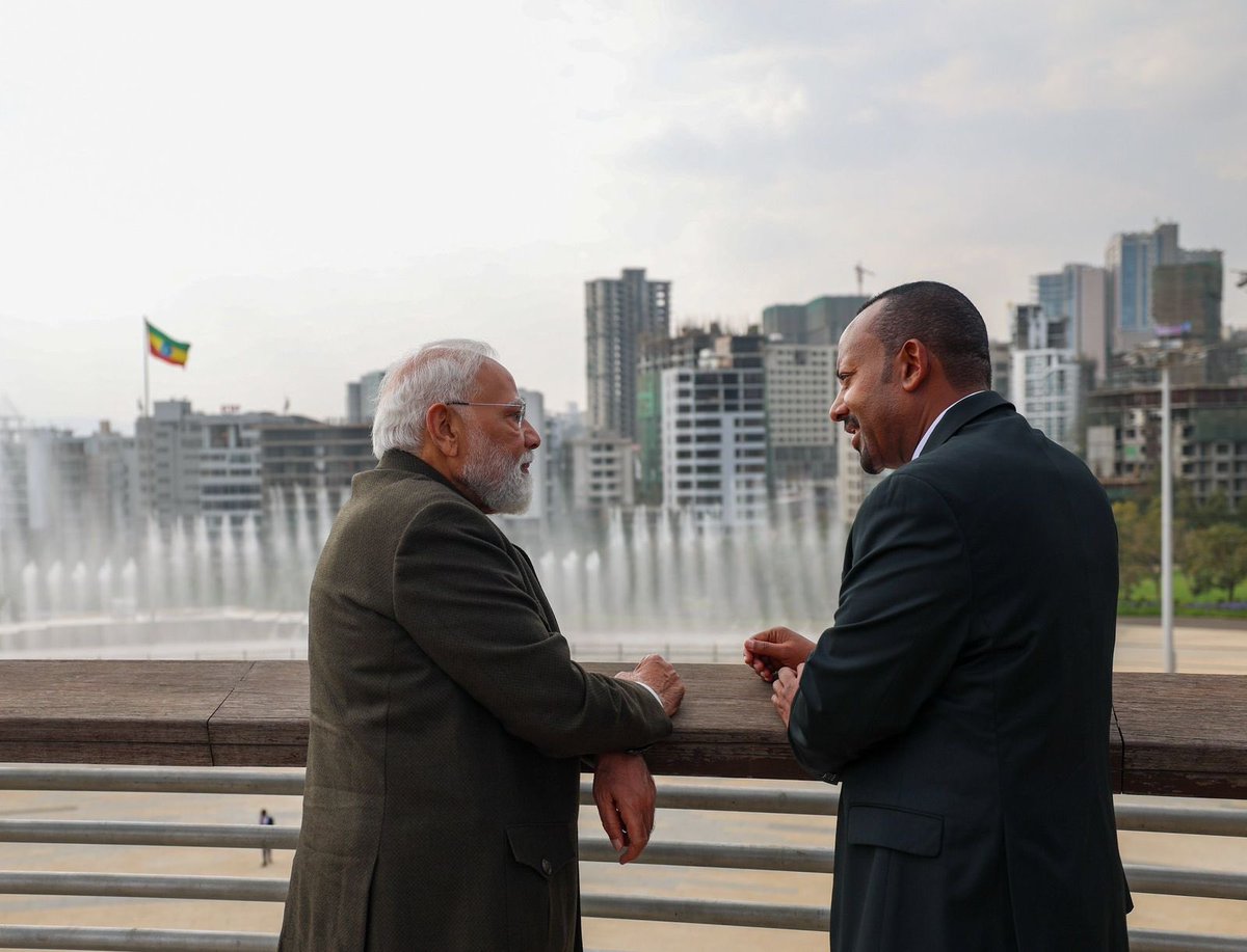AtiklitAtnafu's tweet photo. “When leaders rise above protocol, they don't just greet each other - they redefine global diplomacy". @AbiyAhmedAli  &amp;@narendramodi 
🇪🇹  🇮🇳 https://t.co/nu3ZprjaIS