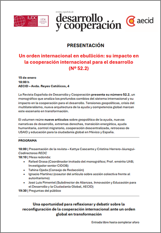 Revista Española de Desarrollo y Cooperación tweet media