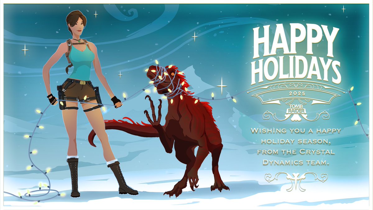 We got you: here is the Christmas card for everyone, as featured in the PlayStation blog! 🦖🎄