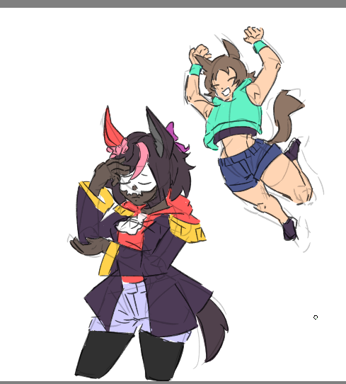 Darksogni's tweet photo. boceto rapido de Uma Rich y Vandal apenas me entere de que rich jugo umamusume https://t.co/jYwnzR14QP