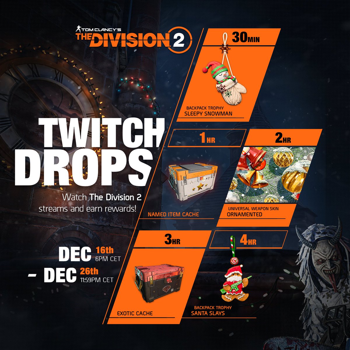 🔴LIVE🔴

⭕The Division 2 Evento navideño!⭕

🎁DROPS EXCLUSIVOS🎁 #TheDivision2

⬇️⬇️
 twitch.tv/raffgn7