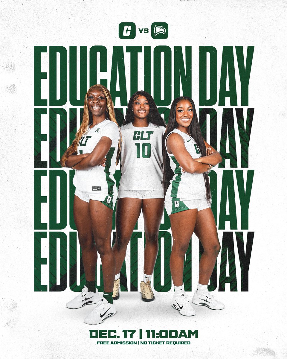 CharlotteWBB's tweet photo. 𝐄𝐃𝐔𝐂𝐀𝐓𝐈𝐎𝐍 𝐃𝐀𝐘 🏀📚

Join us tomorrow at 11am for our Education Day game vs Winthrop! 

Free Admission for all ‼️

#R2TG ⛏️ x #OurTurn https://t.co/bcSRuDsvk5