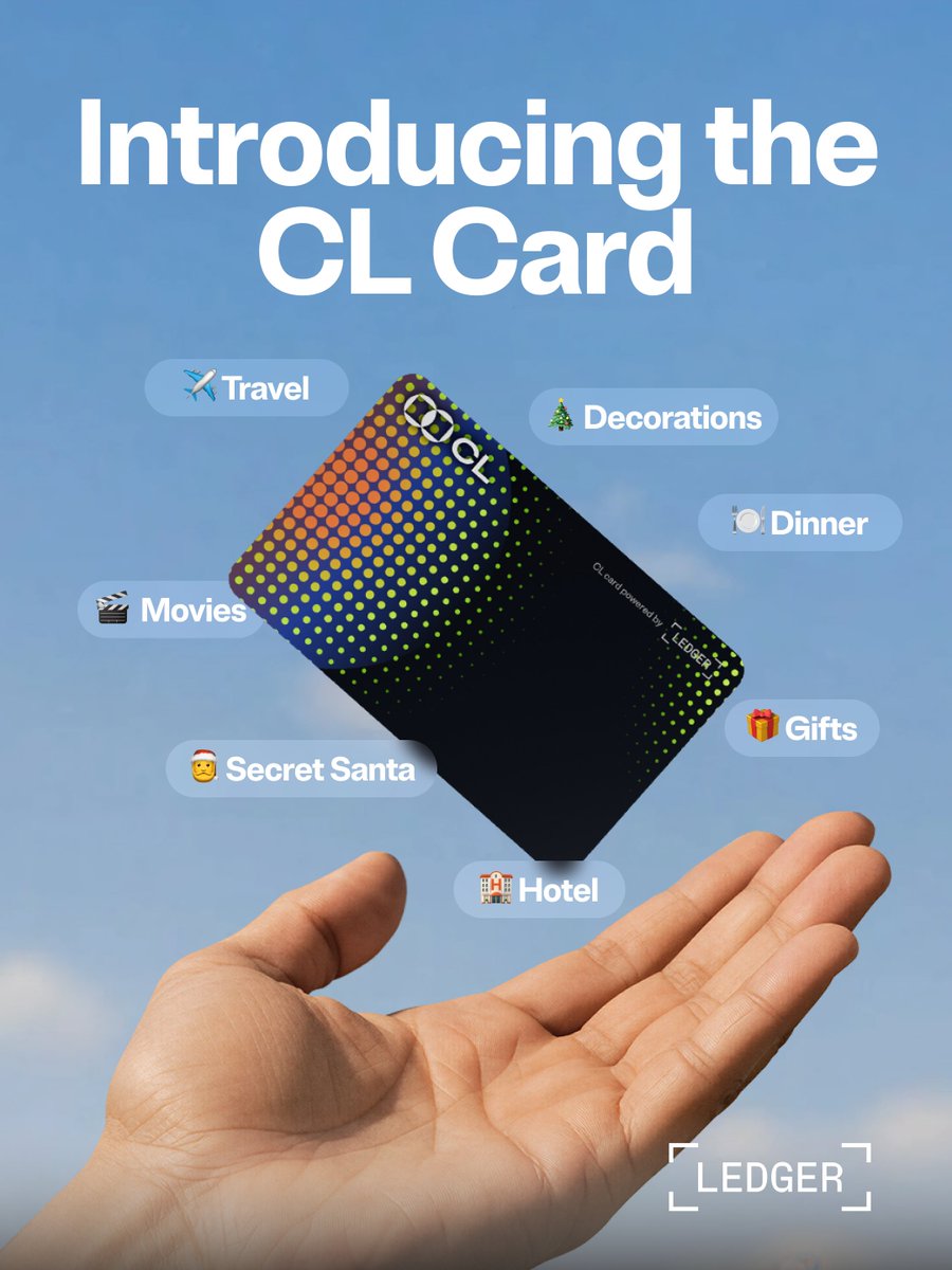 Shopping for the holidays just got easier. Spend crypto at 90M+ merchants  worldwide with the CL Card. - Use crypto as collateral, no selling  required. - Earn 1% back in BTC or