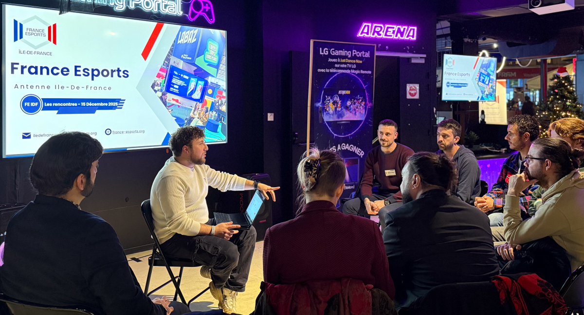 Hier s’est déroulée la Rencontre de l’Antenne <a href="/Fra_esports/">France Esports</a> à l’<a href="/espotparis/">ESpot</a>. ⭐️

Un moment d’échanges et de partage entre adhérents, partenaires et institutionnels : <a href="/iledefrance/">Région Île-de-France</a>, <a href="/ParisJeTaime/">Paris je t'aime</a>, <a href="/citedessciences/">Cité des sciences et de l'industrie</a> 🤝

🔹 Workshops, bilan et projets 2026 étaient au programme.