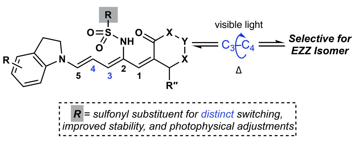 _Picazo's tweet image. Congratulations to the team for discovering and publishing a distinct, robust, and selective C3–C4 bond isomerization available to sulfonyl amino DASAs! Read more here, pubs.rsc.org/en/content/art…