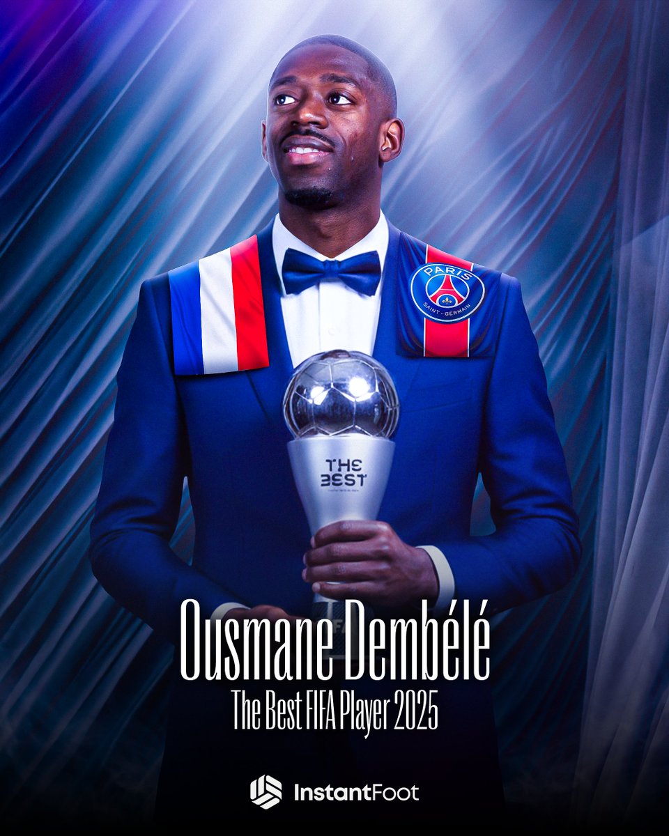 lnstantFoot's tweet image. 🚨 𝗢𝗙𝗙𝗜𝗖𝗜𝗘𝗟 ! 𝗢𝗨𝗦𝗠𝗔𝗡𝗘 𝗗𝗘𝗠𝗕𝗘́𝗟𝗘́ 𝗥𝗘𝗠𝗣𝗢𝗥𝗧𝗘 𝗟𝗘 𝗣𝗥𝗜𝗫 𝐓𝐇𝐄 𝐁𝐄𝐒𝐓 𝐅𝐈𝐅𝐀 𝐏𝐋𝐀𝐘𝐄𝐑 𝟐𝟎𝟐𝟓 ! 🤩🇫🇷

Ousmane Dembélé aura 𝗧𝗢𝗨𝗧 𝗣𝗥𝗜𝗦 cette année, et il rajoute ce trophée à son 𝗘́𝗡𝗢𝗥𝗠𝗘 𝗣𝗔𝗟𝗠𝗔𝗥𝗘𝗦 :

🏆 Coupe du Monde
🏆…