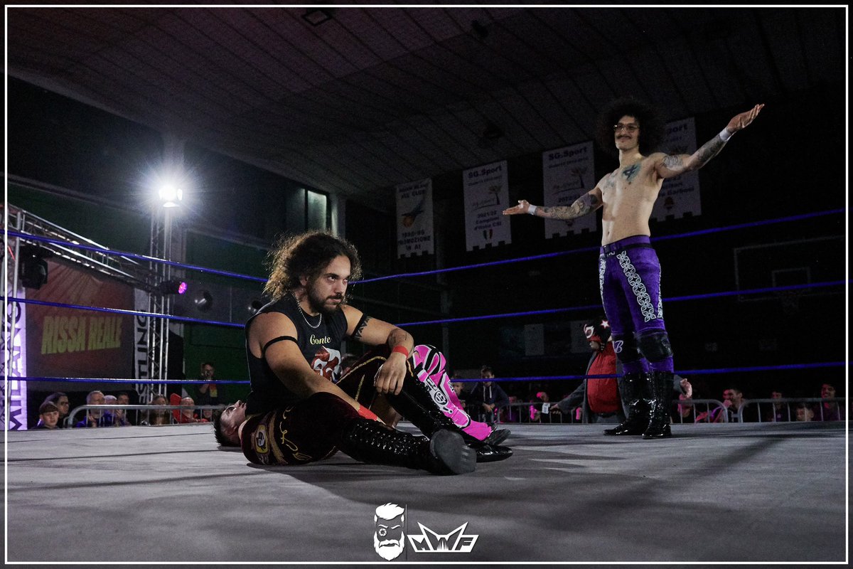 conte_pw's tweet photo. È questo il vostro "𝐄𝐑𝐎𝐄"? 💀🎭

📍Show: @milanowrestling 
📸 Ph.: @giuseppe_cuozzo_ph 

#milanowrestling #rissareale #wrestling #contemcstevenson https://t.co/7LSFBjVTIC