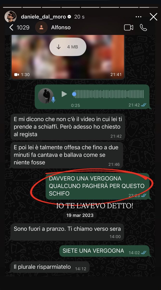 se lo meritava tutto lo schiaffone