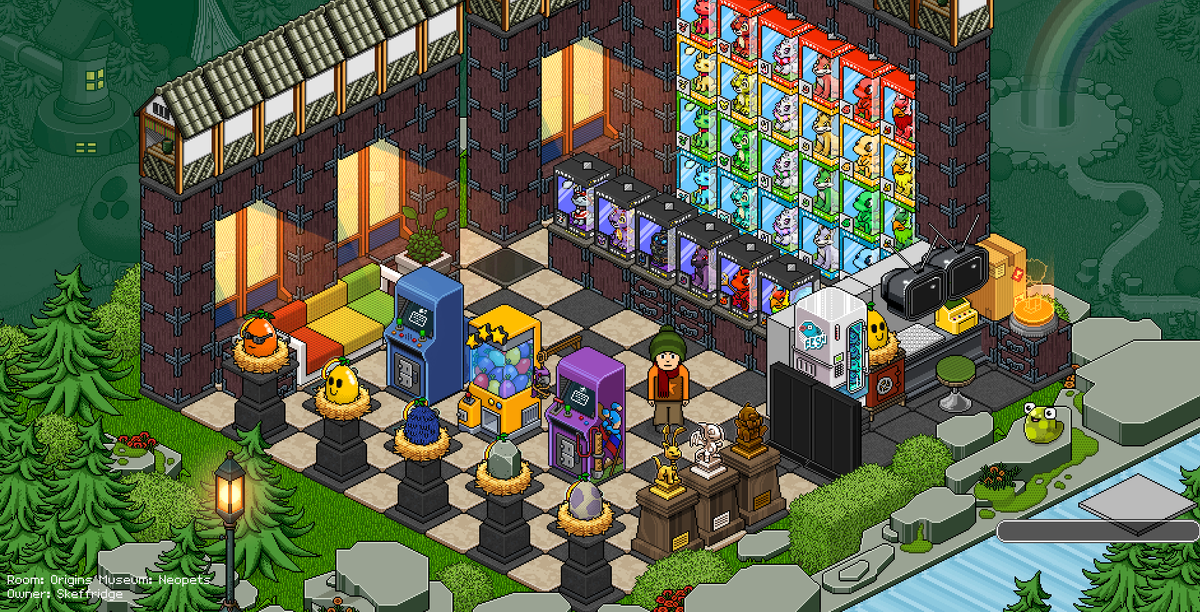 Skeffridge's tweet photo. Happy to say that the results are finally in and we secured a runner-up spot and the cute little Negg badge!
So, with that over, we've switched back over into official #HabboOrigins Museum mode and the exhibit is complete, for now! https://t.co/zclMw8mZ0r