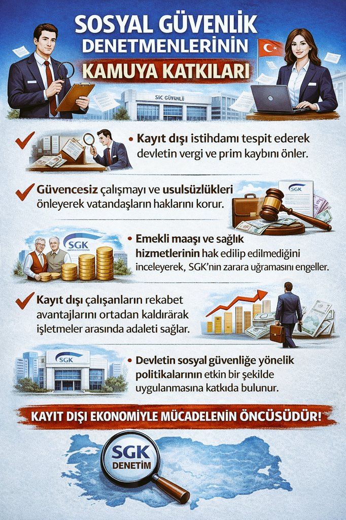 #SGKDenetmenleri Kayıt Dışı ile mücadelenin öncüsüdür.
(Chatgpt ile üretilmiştir)
