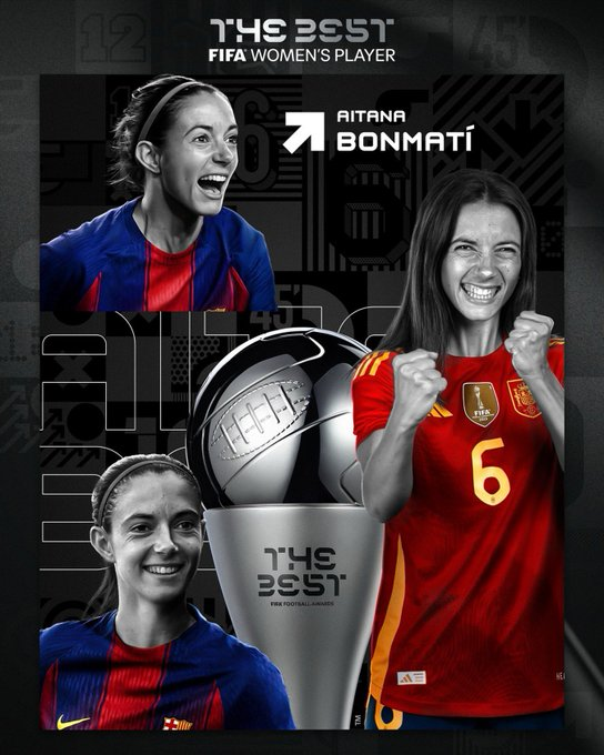 جوائز الأفضل..أيتانا بونماتي أفضل لاعبة في عام 2025 