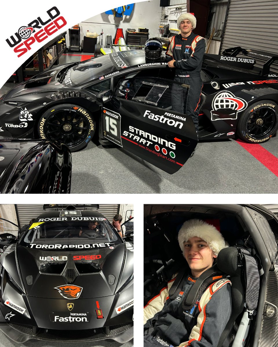 WorldSpeed's tweet image. 🎅 If you're nice maybe you'll get a chance to drive something naughty! 

'24 World Speed F4 Champ Val Garbarino just got fitted for a new sleigh: A Lamborghini Super Trofeo Huracán.

Tomorrow, he'll unleash 620 “Reindeer Power” from its V10.
Hold onto those reins! 🦌🔥 #GoBeavs