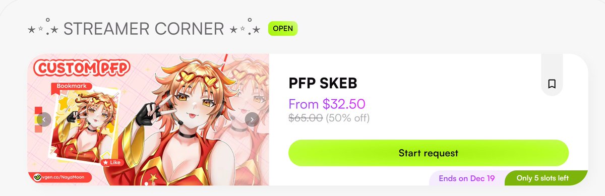 nayamooon's tweet photo. imagine this as ur new pfp ( •̀ᴗ•́ )و

pfp skeb 50% off!
5 slots · 48 hours

would this vibe fit u? 
#VGenComm #ArtistOnTwitter 

https://t.co/tK995efnVl https://t.co/SbOyx57cg3