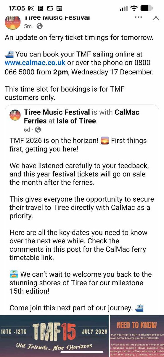 AMDTiree's tweet photo. @CalMac_Updates is this correct? Is this slot for TMF customers only? I thought it was for everyone trying to book in the period 1-15 July. https://t.co/s4WAD4JXUi